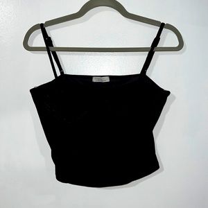 Haley & June black velvet crop top and skirt in size L